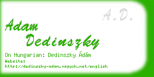 adam dedinszky business card